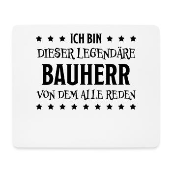 Bauherr Lustiger Spruch Hausbau Geschenk Richtfest - Mousepad (Querformat) - Weiß - Vorne