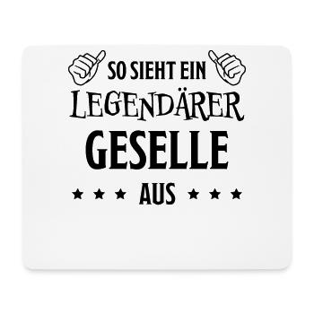 Geselle Lustiger Spruch Gesellenprüfung Geschenk - Mousepad (Querformat) - Weiß - Vorne