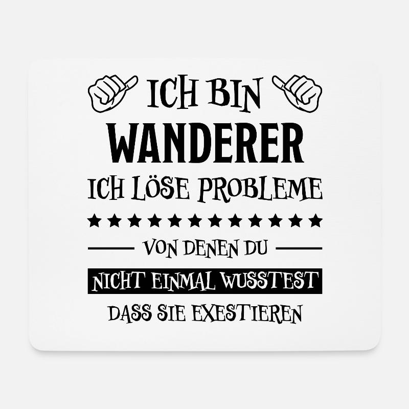 Wanderer Outdoor Lustiger Spruch Wandern Geschenk - Mousepad (Querformat) - Weiß