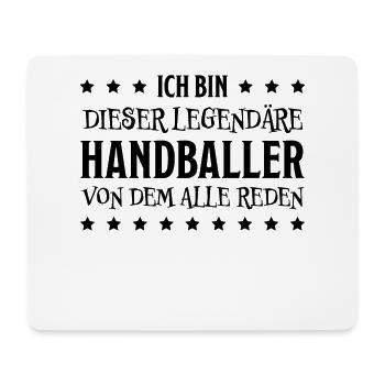 Handball Lustig Spruch Handballer Spieler Geschenk - Mousepad (Querformat) - Weiß - Vorne