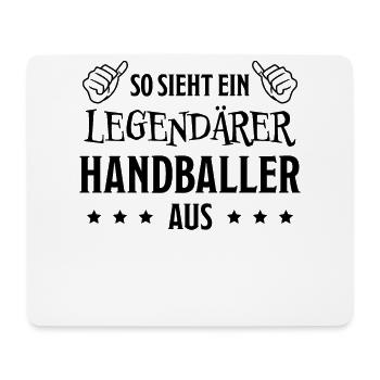 Handball Lustig Spruch Handballer Spieler Geschenk - Mousepad (Querformat) - Weiß - Vorne