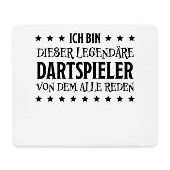 Dartspieler Witz Spruch Darts Dartpfeil Geschenk - Mousepad (Querformat) - Weiß - Vorne