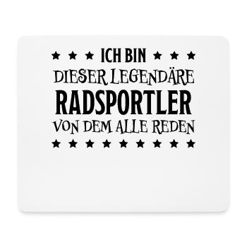 Radsportler Mountainbike Bike Fun Fahrrad Geschenk - Mousepad (Querformat) - Weiß - Vorne