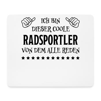 Radsportler Mountainbike Bike Fun Fahrrad Geschenk - Mousepad (Querformat) - Weiß - Vorne