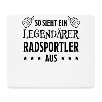 Radsportler Mountainbike Bike Fun Fahrrad Geschenk - Mousepad (Querformat) - Weiß - Vorne