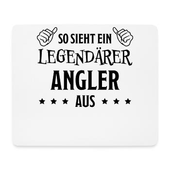 Angler Fisch Hobby Angeln Fische Fun Meer Geschenk - Mousepad (Querformat) - Weiß - Vorne