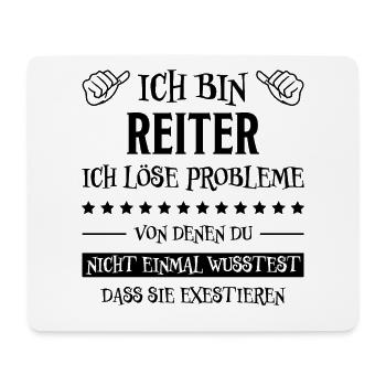 Reiter Reiten Lustiger Spruch Pferdesport Geschenk - Mousepad (Querformat) - Weiß - Vorne