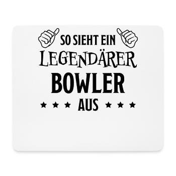 Bowling Spruch Bowlingspieler Fun Bowler Geschenk - Mousepad (Querformat) - Weiß - Vorne
