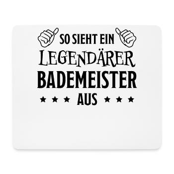 Bademeister Beruf Lustiger Spruch Freibad Geschenk - Mousepad (Querformat) - Weiß - Vorne