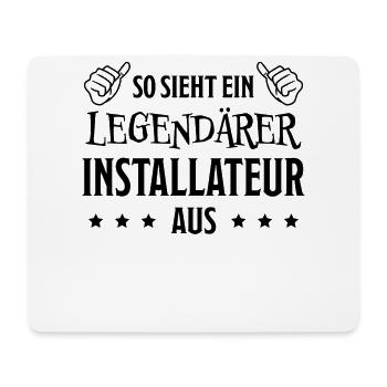 Installateur Spruch Heizung Installateur Geschenk - Mousepad (Querformat) - Weiß - Vorne