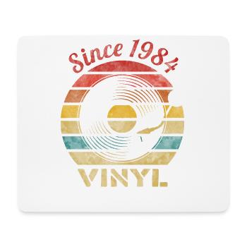 Depuis 1984 Vinyle Rétro Vintage Musique - Tapis de souris (format paysage) - blanc - Devant