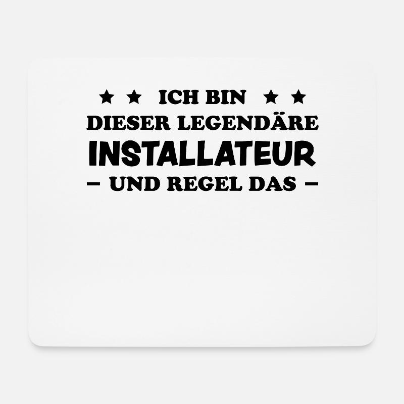 Installateur Spruch Heizung Installateur Geschenk - Mousepad (Querformat) - Weiß