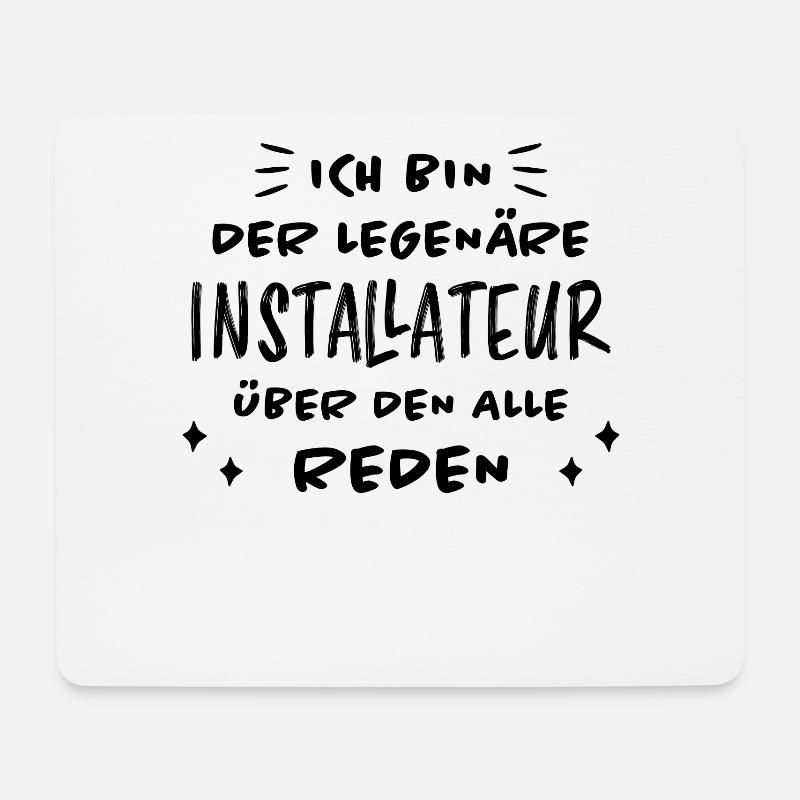 Installateur Spruch Heizung Installateur Geschenk - Mousepad (Querformat) - Weiß
