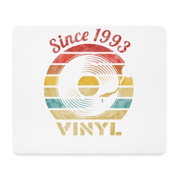 Depuis 1993 Vinyle Rétro Vintage Musique - Tapis de souris (format paysage) - blanc - Devant