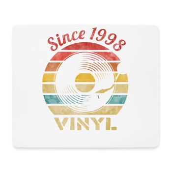 Depuis 1998 Vinyle Rétro Vintage Musique - Tapis de souris (format paysage) - blanc - Devant