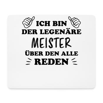 Meister Prüfung Lustiger Spruch Meister Geschenk - Mousepad (Querformat) - Weiß - Vorne