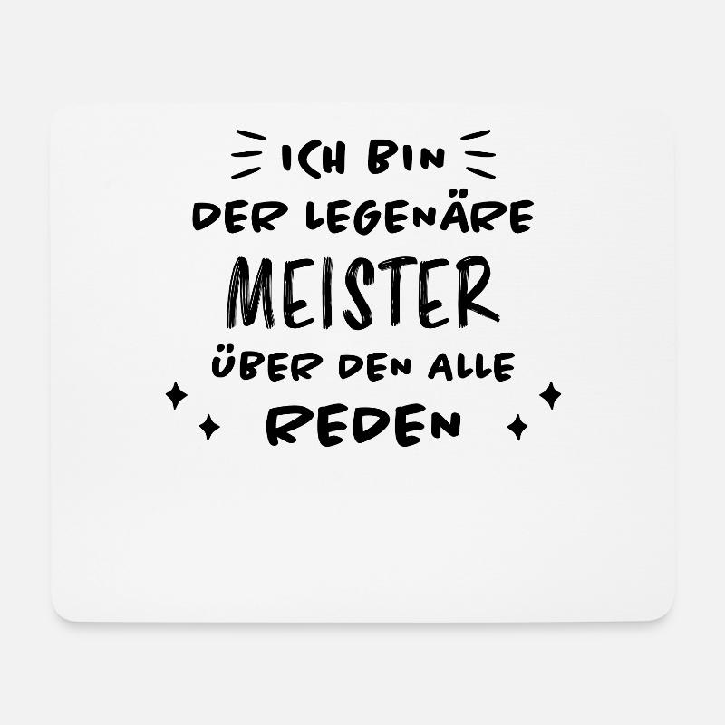 Meister Prüfung Lustiger Spruch Meister Geschenk - Mousepad (Querformat) - Weiß