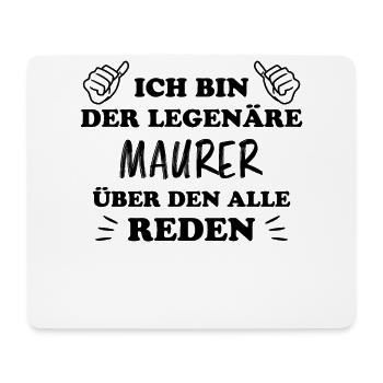 Maurer Lustiger Spruch Baustelle Maurer Geschenk - Mousepad (Querformat) - Weiß - Vorne