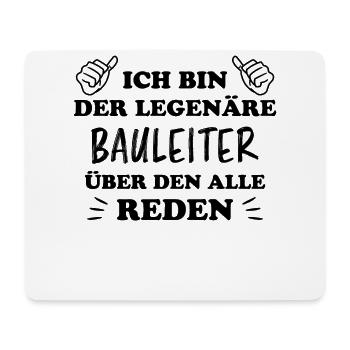 Bauleiter Job Spruch Baustelle Bauleiter Geschenk - Mousepad (Querformat) - Weiß - Vorne