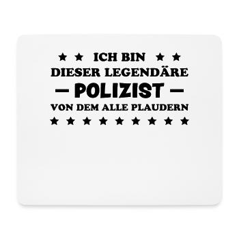 Polizist Lustiger Spruch Polizei Polizist Geschenk - Mousepad (Querformat) - Weiß - Vorne