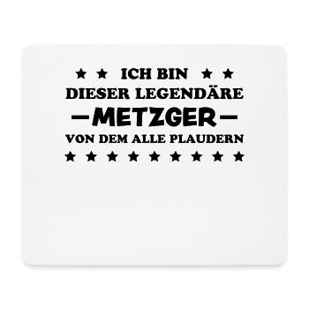 Metzger Beruf Lustiger Spruch Fleischer Geschenk - Mousepad (Querformat) - Weiß - Vorne