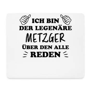 Metzger Beruf Lustiger Spruch Fleischer Geschenk - Mousepad (Querformat) - Weiß - Vorne