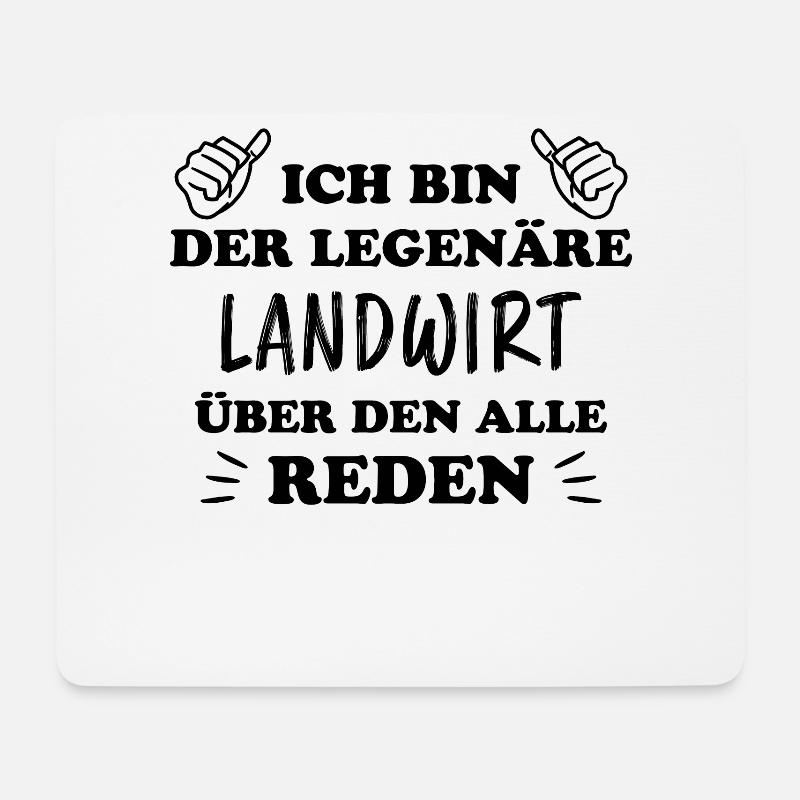 Landwirt Lustig Spruch Traktor Landwirt Geschenk - Mousepad (Querformat) - Weiß