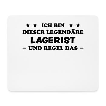 Lagerist Spruch Stablerfahrer Logistiker Geschenk - Mousepad (Querformat) - Weiß - Vorne