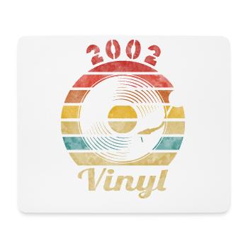 2002 Vinyle Retro Vintage Music - Tapis de souris (format paysage) - blanc - Devant