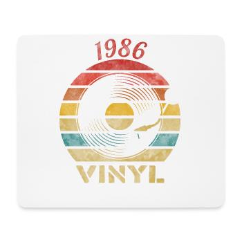 1986 Vinyl Retro Vintage Music - Mousepad (Querformat) - Weiß - Vorne