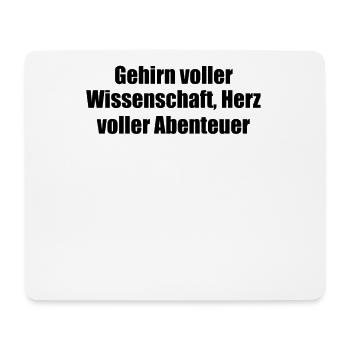 Wissenschaft - Gehirn voller Wissenschaft, Herz - Mousepad (Querformat) - Weiß - Vorne