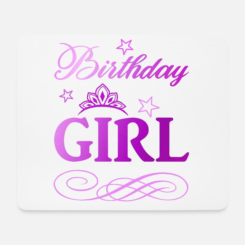 Birthday Girl - Mousepad (Querformat) - Weiß