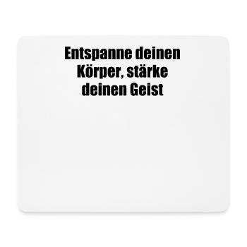 Pilates - Entspanne deinen Körper, stärke deinen - Mousepad (Querformat) - Weiß - Vorne