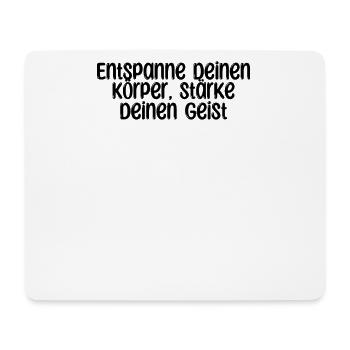 Pilates - Entspanne deinen Körper, stärke deinen - Mousepad (Querformat) - Weiß - Vorne