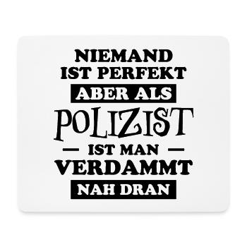 Polizist Lustiger Spruch Polizei Polizist Geschenk - Mousepad (Querformat) - Weiß - Vorne