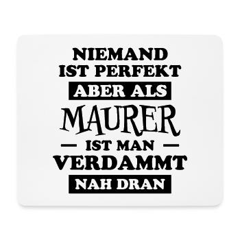 Maurer Lustiger Spruch Baustelle Maurer Geschenk - Mousepad (Querformat) - Weiß - Vorne