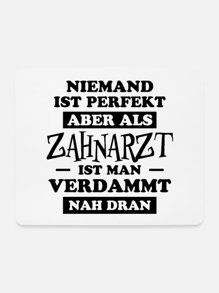 Zahnarzt Lustiger Spruch Job Zahnmedizin Geschenk - Mousepad (Querformat) - Weiß
