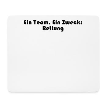 Feuerwehr - Ein Team. Ein Zweck: Rettung - Mousepad (Querformat) - Weiß - Vorne