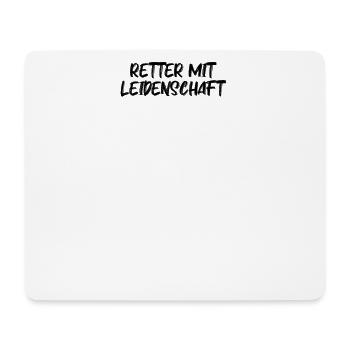 Feuerwehr - Retter mit Leidenschaft - Mousepad (Querformat) - Weiß - Vorne