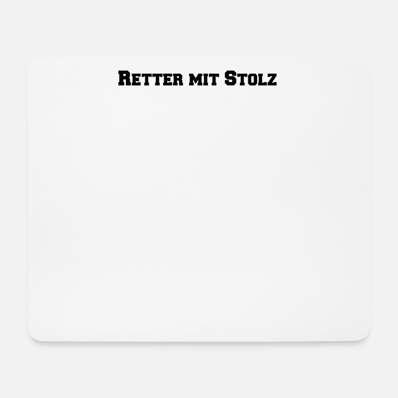Feuerwehr - Retter mit Stolz - Mousepad (Querformat) - Weiß
