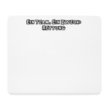 Feuerwehr - Ein Team. Ein Zweck: Rettung - Mousepad (Querformat) - Weiß - Vorne