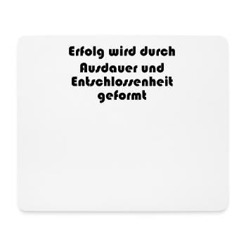 Fitness - Erfolg wird durch Ausdauer und - Mousepad (Querformat) - Weiß - Vorne
