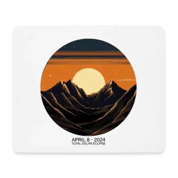 Celestial Dance 2024: America's Solar Spectacle - Mouse Pad (horizontal) - white - Front
