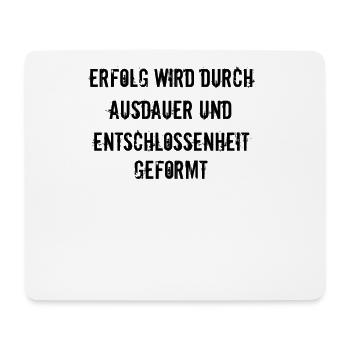 Fitness - Erfolg wird durch Ausdauer und - Mousepad (Querformat) - Weiß - Vorne