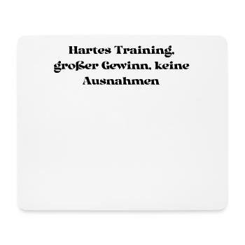 Fitness - Hartes Training, großer Gewinn, keine - Mousepad (Querformat) - Weiß - Vorne
