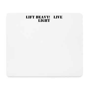 Fitness - Lift heavy, live light - Mousepad (Querformat) - Weiß - Vorne