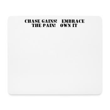 Fitness - Chasser les gains, embrasser la douleur, l’assumer - Tapis de souris (format paysage) - blanc - Devant