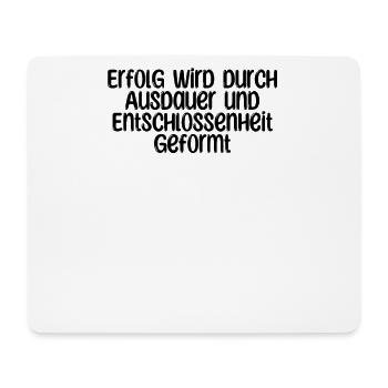 Fitness - Erfolg wird durch Ausdauer und - Mousepad (Querformat) - Weiß - Vorne