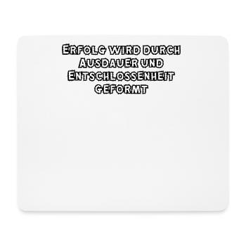 Fitness - Erfolg wird durch Ausdauer und - Mousepad (Querformat) - Weiß - Vorne