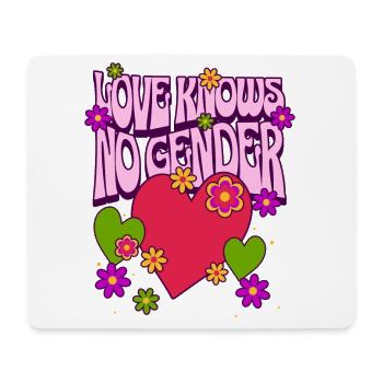 LGBTQ Heart Love Knows No Gender Gay - Mouse Pad (horizontal) - white - Front